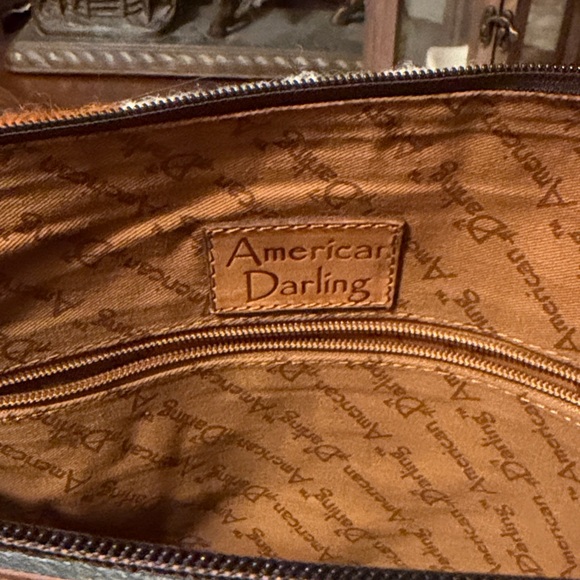 American Darling Southwest Fringe Shoulder Bag - Orange and Brown - Picture 6 of 9